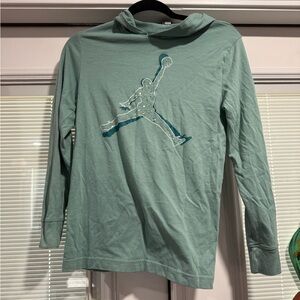 Air Jordan Boy YL Long Sleeve Hooded Shirt. Washed but never worn.